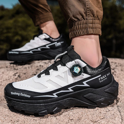 Chaussures de randonnée respirantes pour homme — Boucle rotative, semelle antidérapante