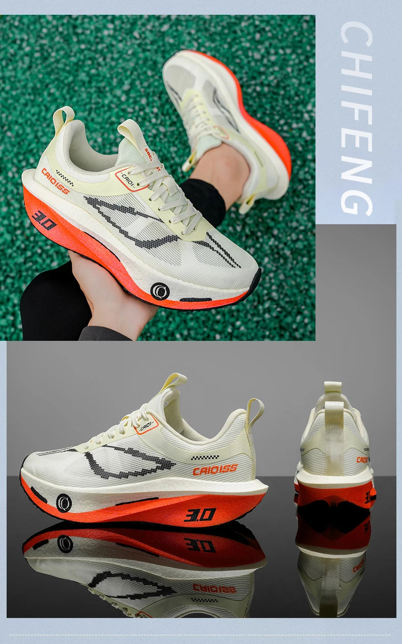 Scarpe da running con piastra in carbonio per maratona, uomo e donna, sportive, traspiranti, leggere, comode, da atletica e outdoor
