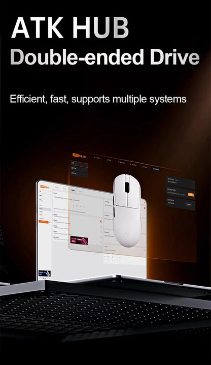 ATK Dragonfly A9 Ultra bežični gaming miš PAW3950 ultra lagan, tromodalni, ergonomski e-sports miš za igrače FPS igara A9 SE Plus
