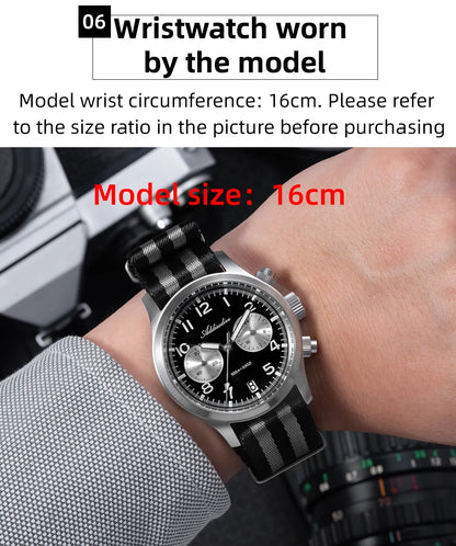 Orologio da uomo ADDIESDIVE 2025 New Panda Eye, retrò di lusso, quarzo VK64, cronografo sportivo, impermeabile 100M, luminoso