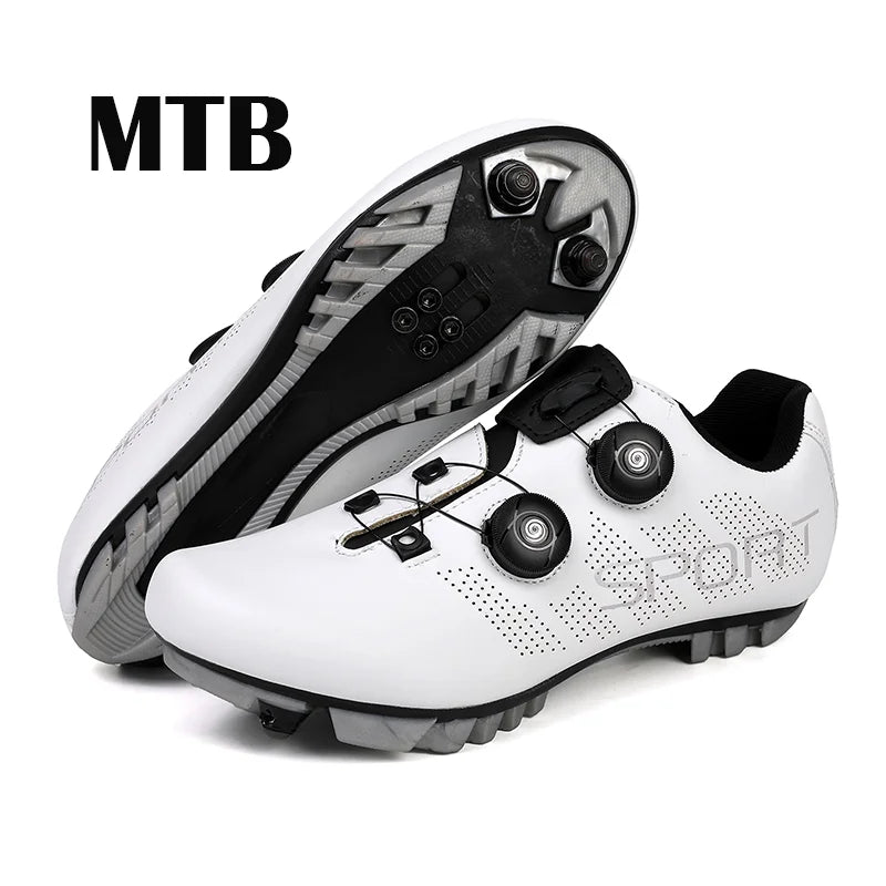 Scarpe da ciclismo ultraleggere, traspiranti e leggere, suole rigide compatibili SPD per allenamento e competizioni su bici da strada e mountain bike