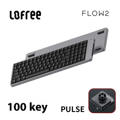 Tastiera meccanica Lofree FLOW2 Business Office, wireless Bluetooth e cablata, silenziosa con suono delicato, compatibile, mute, blocco in alluminio