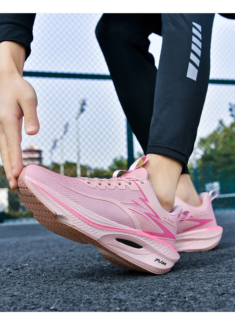 Men's Sports Running Shoes Marathon Air Cushion Breathable Lightweight Comfortable Women's Outdoor Athletic Sneakers Jogging Tennis