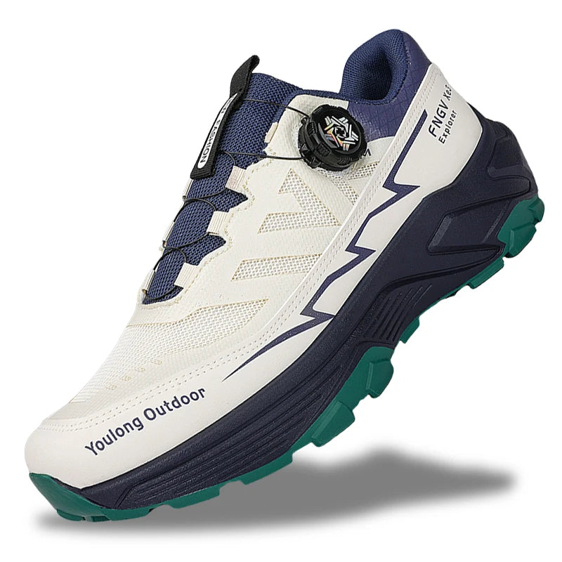 Chaussures de randonnée respirantes pour homme — Boucle rotative, semelle antidérapante