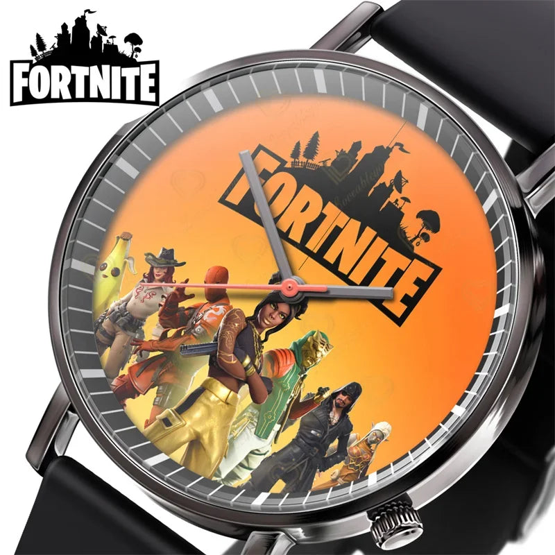 Wrist Watch F-Fortnited Cook Watch Trend Fashion Creative Quartz Student Watches Battle Game Figure Model Kids Birthday Gift