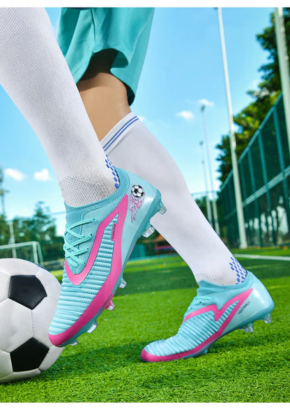 Pánske futbalové kopačky, športová futbalová obuv, outdoorové kopačky, dospelí, protišmykové, chlapčenské, s dlhými hrotmi, tréningové, priedušné, na zápas, pohodlné