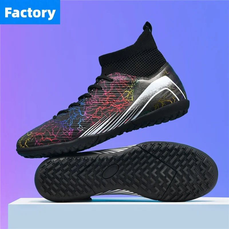Men Professional Football Shoes Society Cleats Soccer Shoes Original Indoor Football Field Boots Grass Training TF/FG Sneaker
