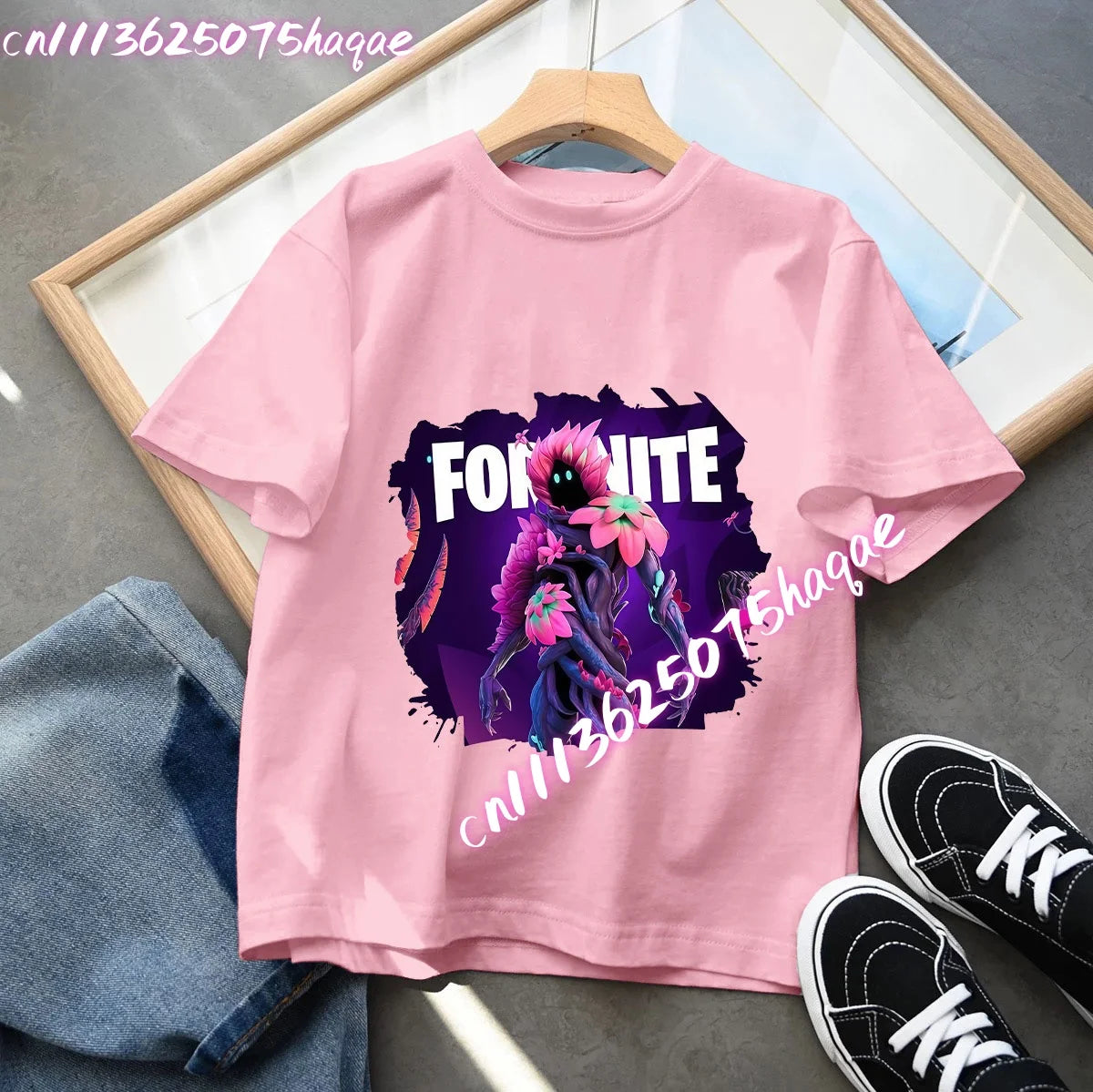 Fortnites Series Summer-børnetøj, hot game T-shirt til drenge og piger, tegneserieprint, kortærmede toppe til børn, sjove fødselsdagsgaver