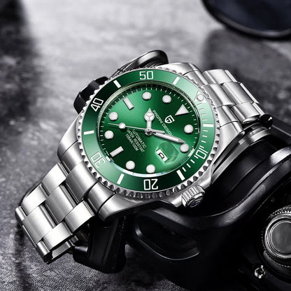 PAGANI DESIGN Diving Watch Mechanical Automatic Watch 316L Stainless Steel UltraBright Luminous Watch Top Luxury Watches for Man