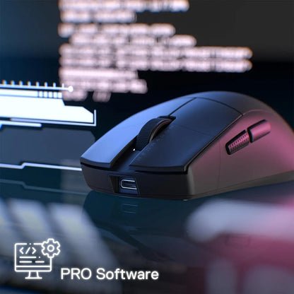 Redragon M916 PRO 3-läges trådlös gamingmus, Hype-Speed 4K polling rate, 49G ultralätt 26K DPI gamermus