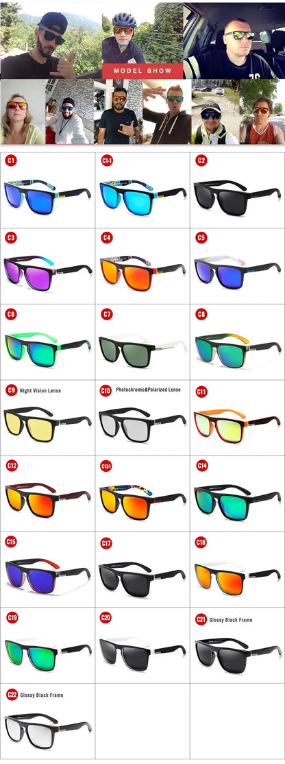 Outdoor Sport Square Myopia Lens Prescription Sunglasses Men Polarized Driving Anti-Glare Myopes Lunettes 0 -0.5 -0.75 To -6.0
