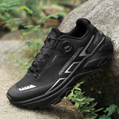 Men's Stylish Outdoor Hiking Shoes Hard-wearing Trekking Sneakers with Plush Warm Lining for Winter Male Footwear
