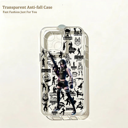 Hot Game F-Fortnites Phone Case for IPhone 17e 17 16 16e 15 14 13 12 11 Mini Pro Max X XR XSMax 7 8 Air Plus Clear Back Cover