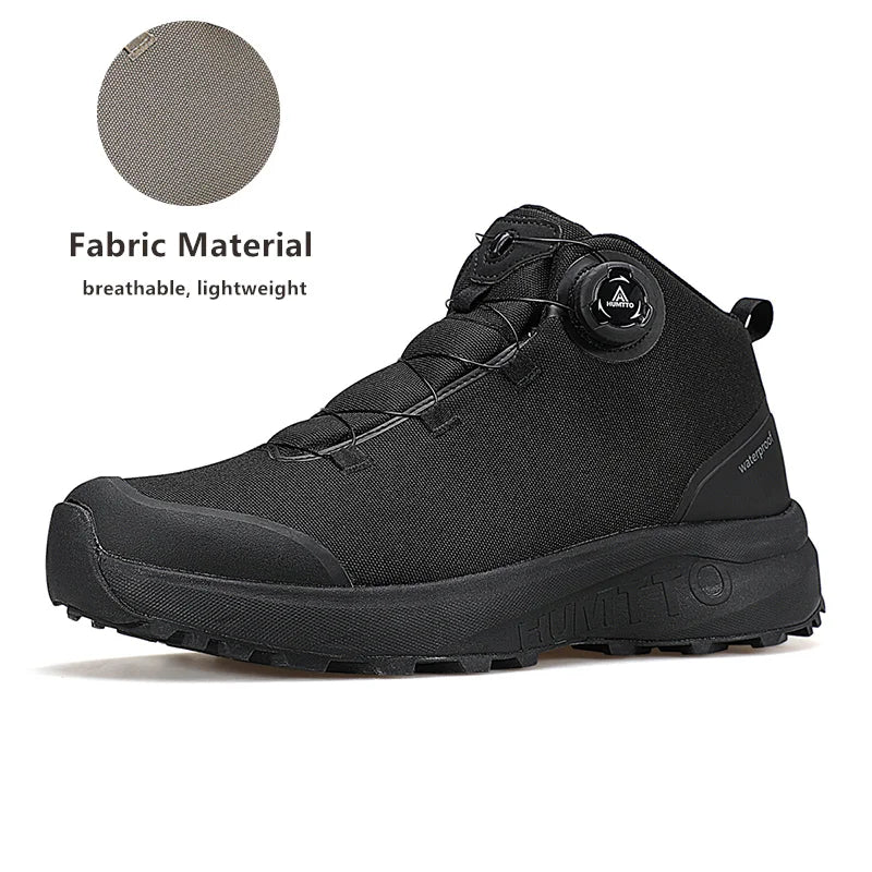 HUMTTO Leather Shoes for Men Winter Camping Outdoor Men's Sports Shoes Breathable Trekking Boots Man Non-slip Hiking Sneakers