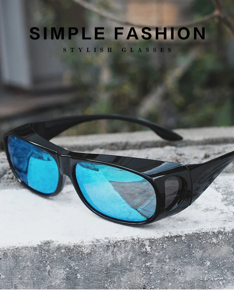 2025Polarized Sunglasses Fit Over Eye Glasses Driving Wrap Shield Goggles Fishing Glasses Sports Sunglasses Night Vision Glasses