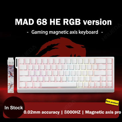 MADLIONS Mad 60he Mad60HE Mad 68HE Teclado mecánico para gaming personalizado con interruptor magnético, cableado, hot swap y tasa de sondeo de 8K