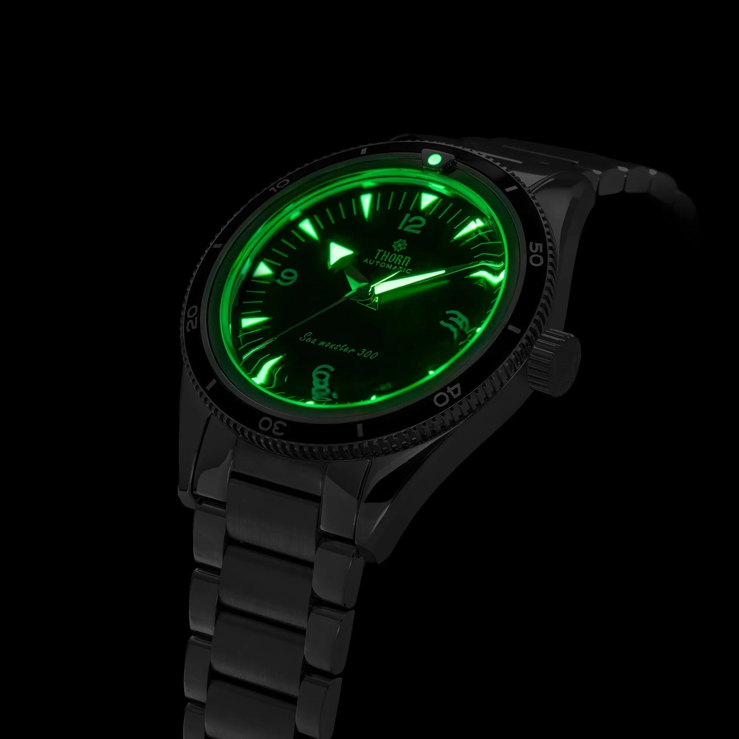 Thron T026 38mm  Watch Sapphire Crystal 316L Stainless Steel PT5000/Swiss Ronda Automatic Movement Vintage Style Men's Watch