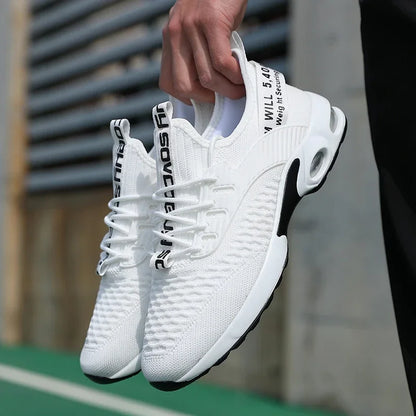 Sommer herresko i mesh, afslappede sportssko, forår/sommer-sko, tennis, letvægts-vandresko, sorte sneakers, populært produkt