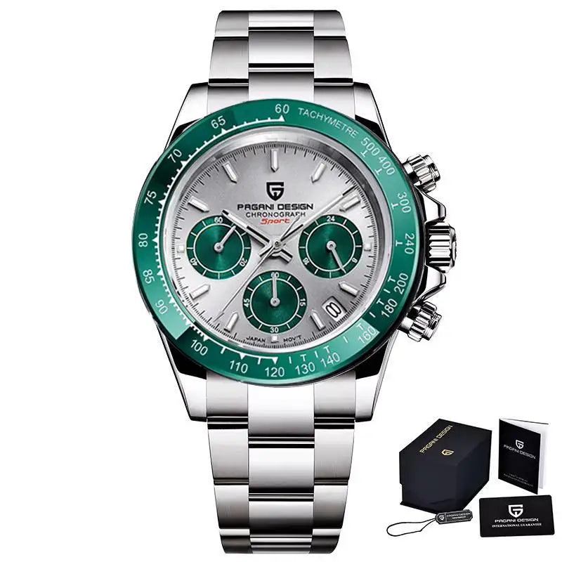2026 New PAGANI DESIGN Brand Luxury Quartz Watch Sapphire Waterproof Luminous Men watch Japan VK63 Movt All Steel Chronograph