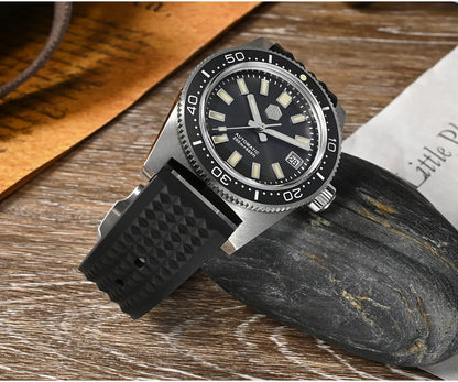 San Martin New 62mas 37mm Diver Mens Watch Classic Luxury Sapphire PT5000 SW200 Automatic Mechanical Watches Date 20Bar Luminous