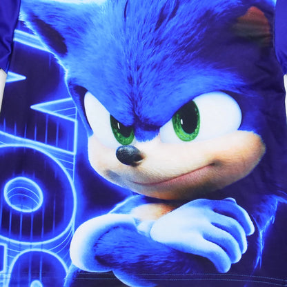 Sonic New Spring Autumn Children's Pajamas Boys and Girls Cartoon Long Sleeve Clothes Toddler Cotton Pajama Set Hedgehog Gift