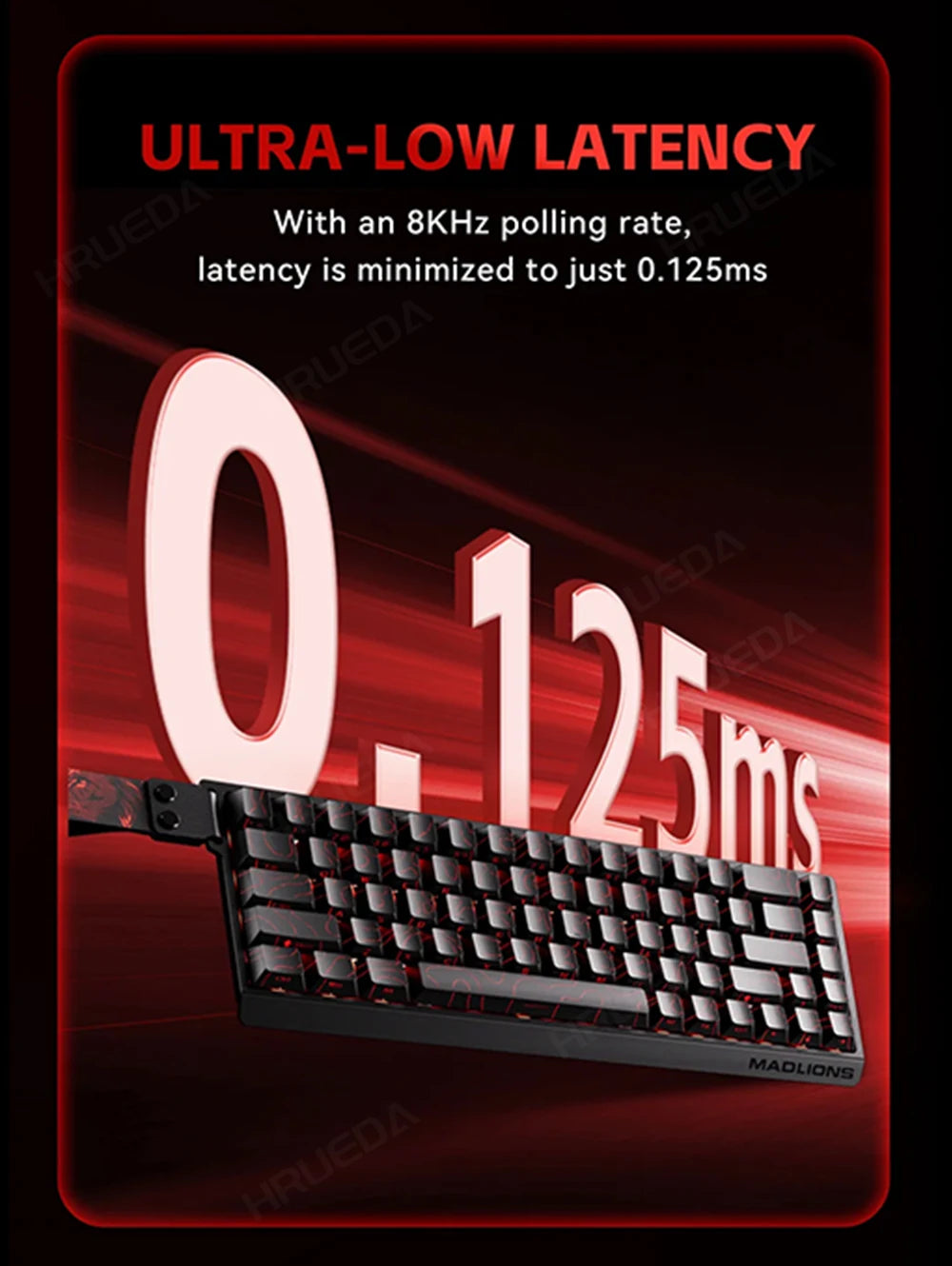 MADLIONS Mad 60he Mad60HE Mad 68HE Teclado mecánico para gaming personalizado con interruptor magnético, cableado, hot swap y tasa de sondeo de 8K