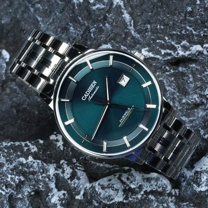 CADISEN Ultra-thin Mechanical Wristwatch Japan MIYOTA 9015 Top Brand Luxury Single-dome Sapphire Crystal Automatic Watch Man