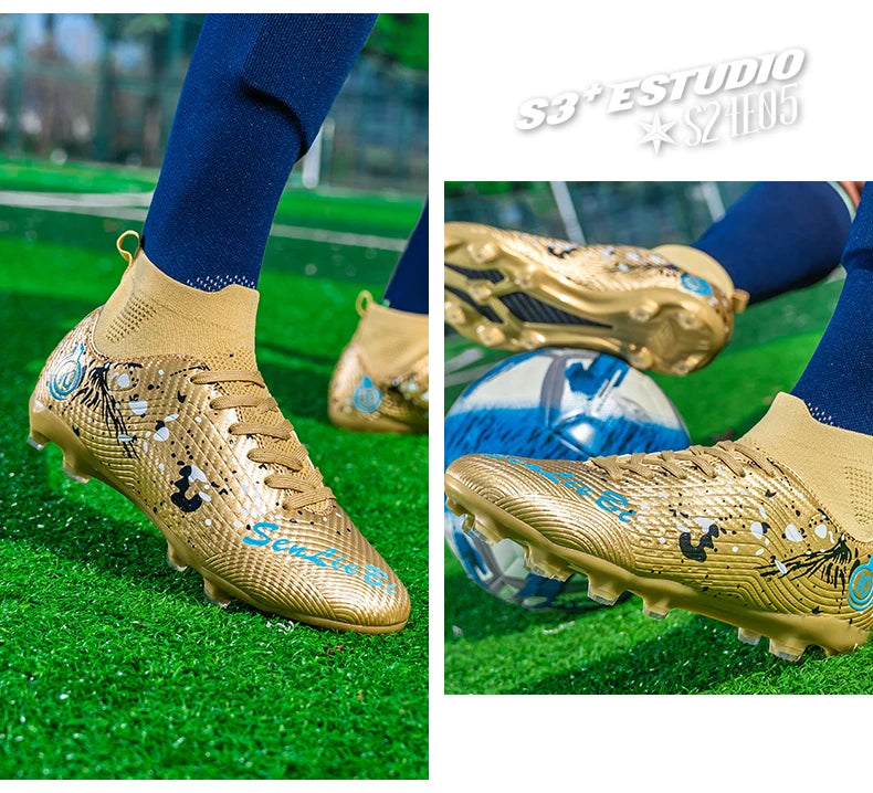 New Men Professional Soccer Shoes Non-slip Football Boots Unisex Breathable Futsal Sports New Cleats Drop Shipping Ultralight