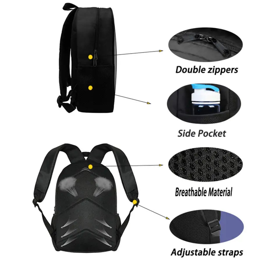 Conjunto de mochila infantil 3 peças, mala a tiracolo e estojo, mala FORTNITE com desenhos, leve para meninos e meninas dos 5 aos 10 anos, porta-chaves 3D impresso grátis