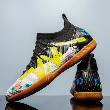 High-Top Soccer Shoes for Indoor Five-a-Side Training for Men and Women Slip-Resistant and Wear-Resistant Sneakers