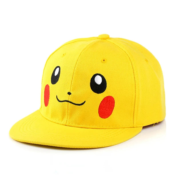 Pikachu baseball cap peaked cap cartoon anime character flat brim hip hop hat couple outdoor sports cap birthday gifts