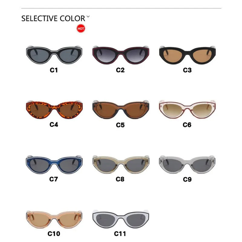 Fashion Unique Irregular Hip Hop Sunglasses Y2k Women Men Retro Glasses Ladies Beach Sunnies Outdoor Sport  with Metal Hinge
