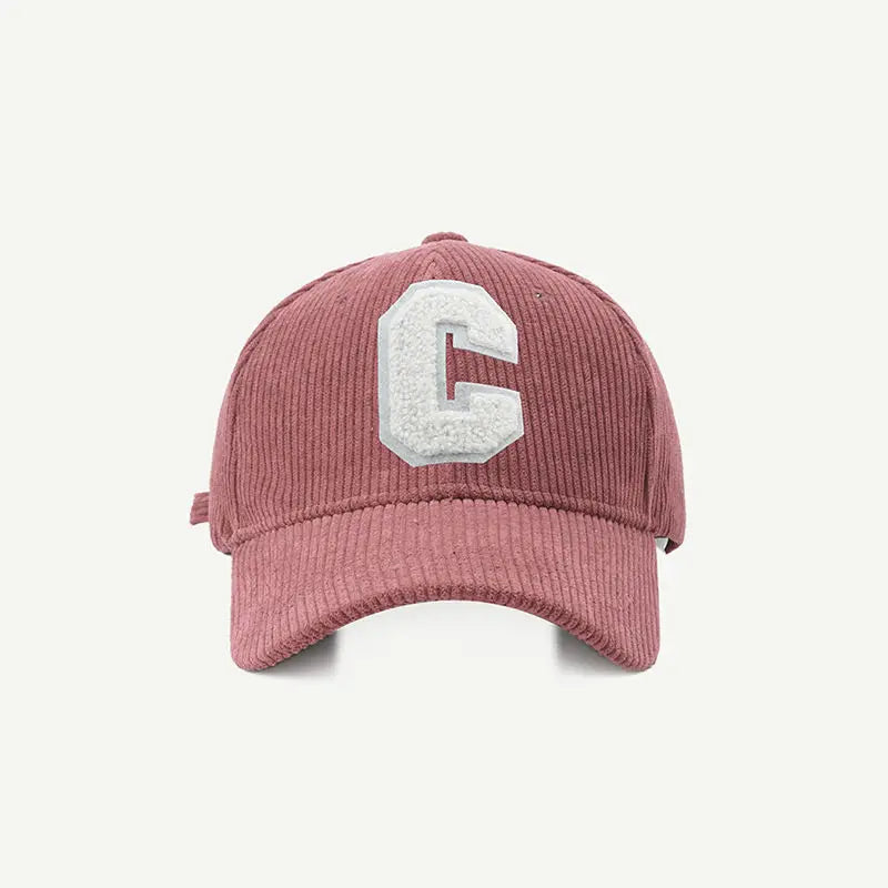 New Corduroy Baseball Cap Ladirs Fashion C Letter Snapback Hat Adjustable Casual Hip Hop Cap Men Outdoor fishing jogging