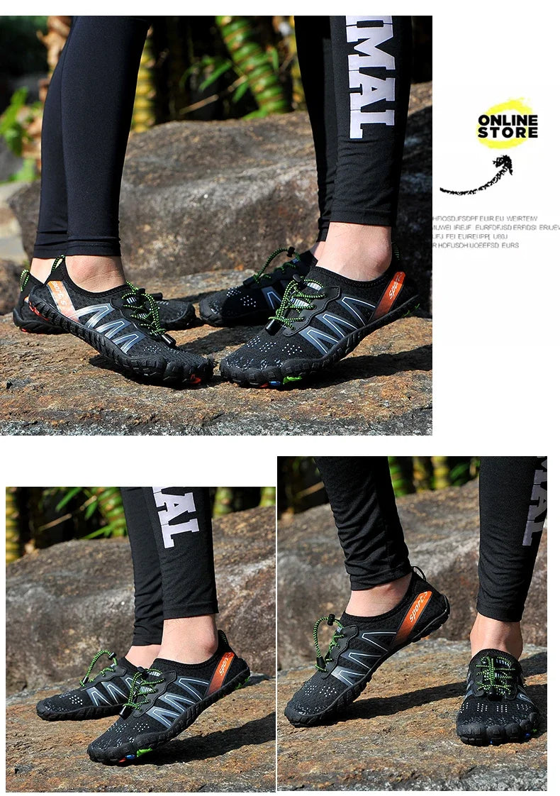 Pánské aqua boty do vody a na plavání, dámské tenisky, dětské barefoot boty pro chlapce, plážové sandály, rychleschnoucí obuv k řece, moři, potápění a do posilovny