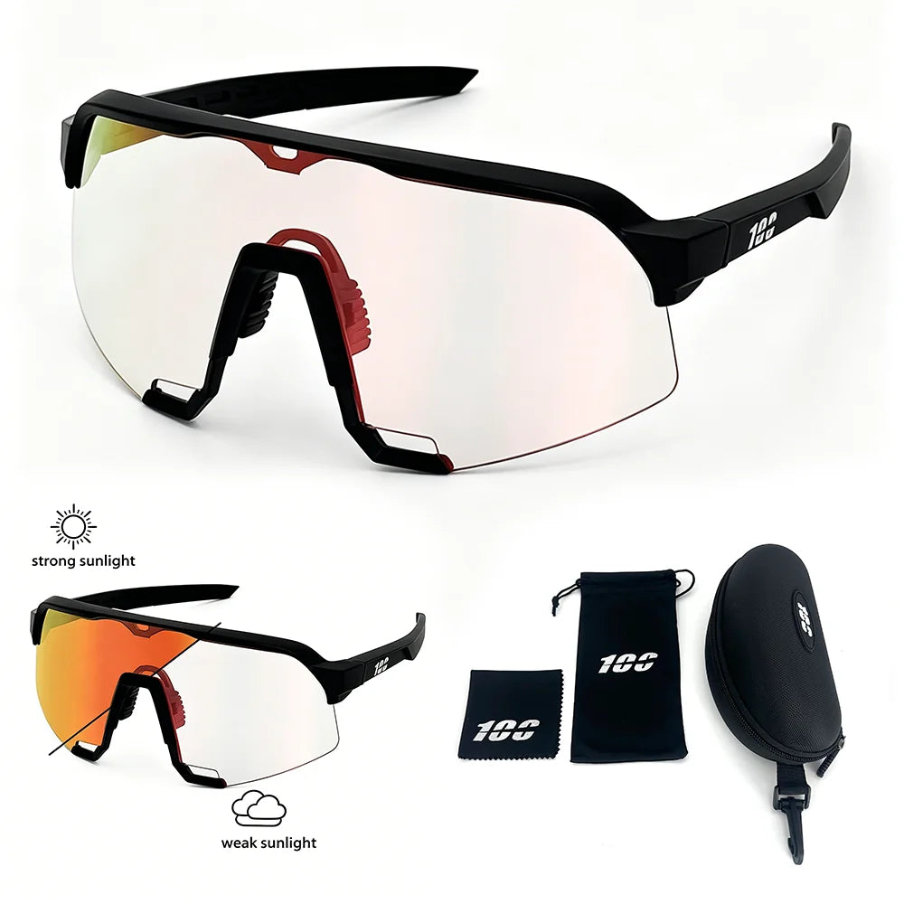 Bicycle Photochromic Sunglasses UV400 HD Lens MTB Cycling Goggles For Men Outdoor Sports Windproof Women Road Bike Glasses