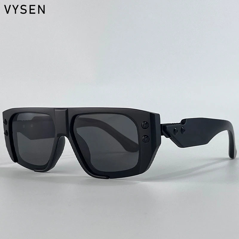 Polarized Steampunk Square Sunglasses Men 2026 Luxury Brand Punk Big Frame Driving Sun Glasses Fashion Eyewear For Male Shades