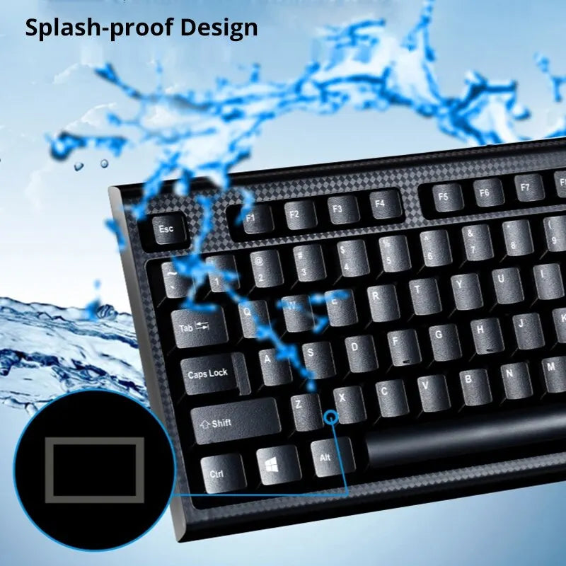 Teclado individual Q9 USB de conector quadrado para escritório e casa, PS2 de conector redondo, com fios, para computador de secretária