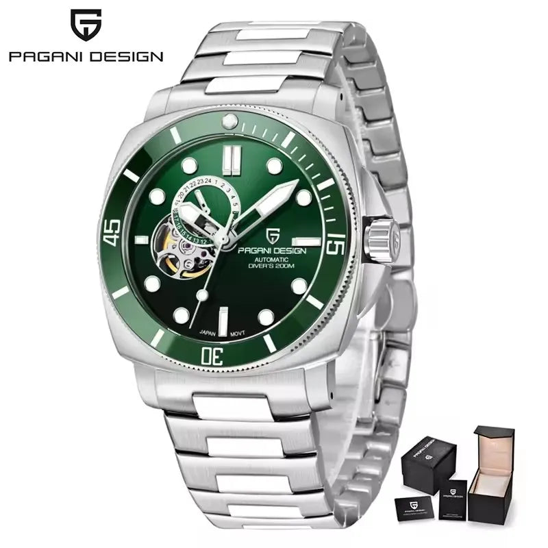 PD1736 PAGANI DESIGN 2025 Men Automatic Mechanical Watches Casual Fashion Sapphire Stainless Steel Diving TMI NH39 Men's Watch