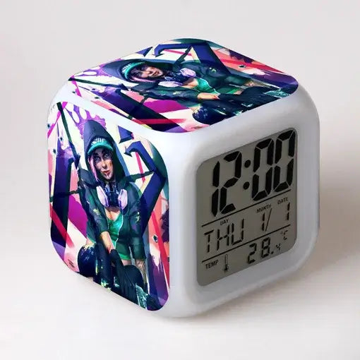 Fortnite Alarm Clock Cute Fashion Cartoon Personalized Creative Kawaii Minimalist LED Alarm Clock Gift for Friends' Birthday