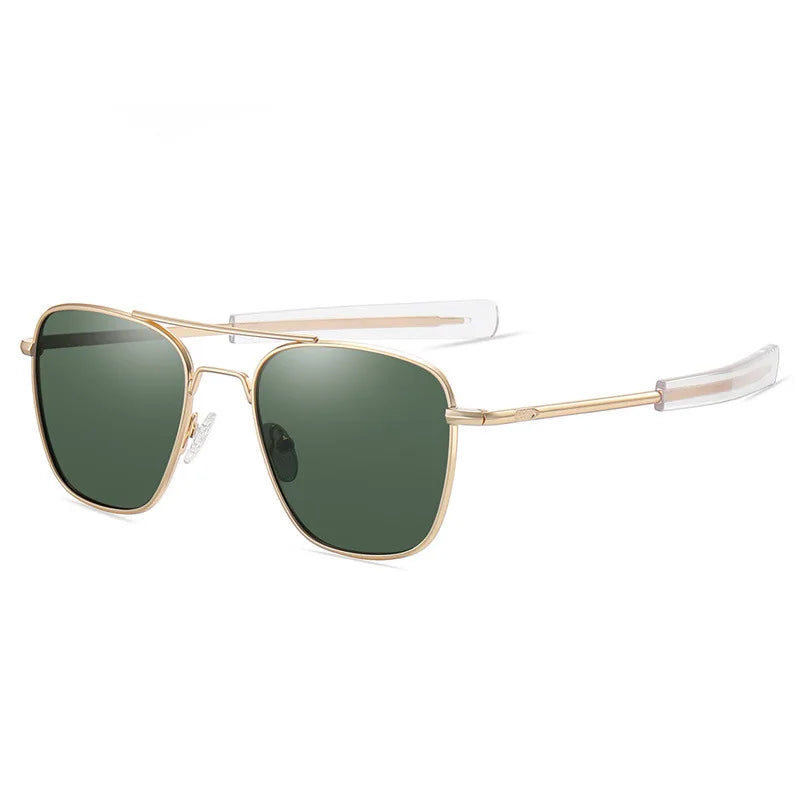 Retro Sunglasses Men Metal Frame Polarized Lens Sun Glasses Male Classic Driving Pilot Brand Design  Anti-Glare  Sunglass UV400