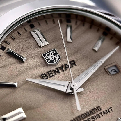 BENYAR Top Sand Series 40mm Hot Selling Mechanical Watch 316L Stainless Steel Simple 5 Bar Waterproof Automatic Men's Watch