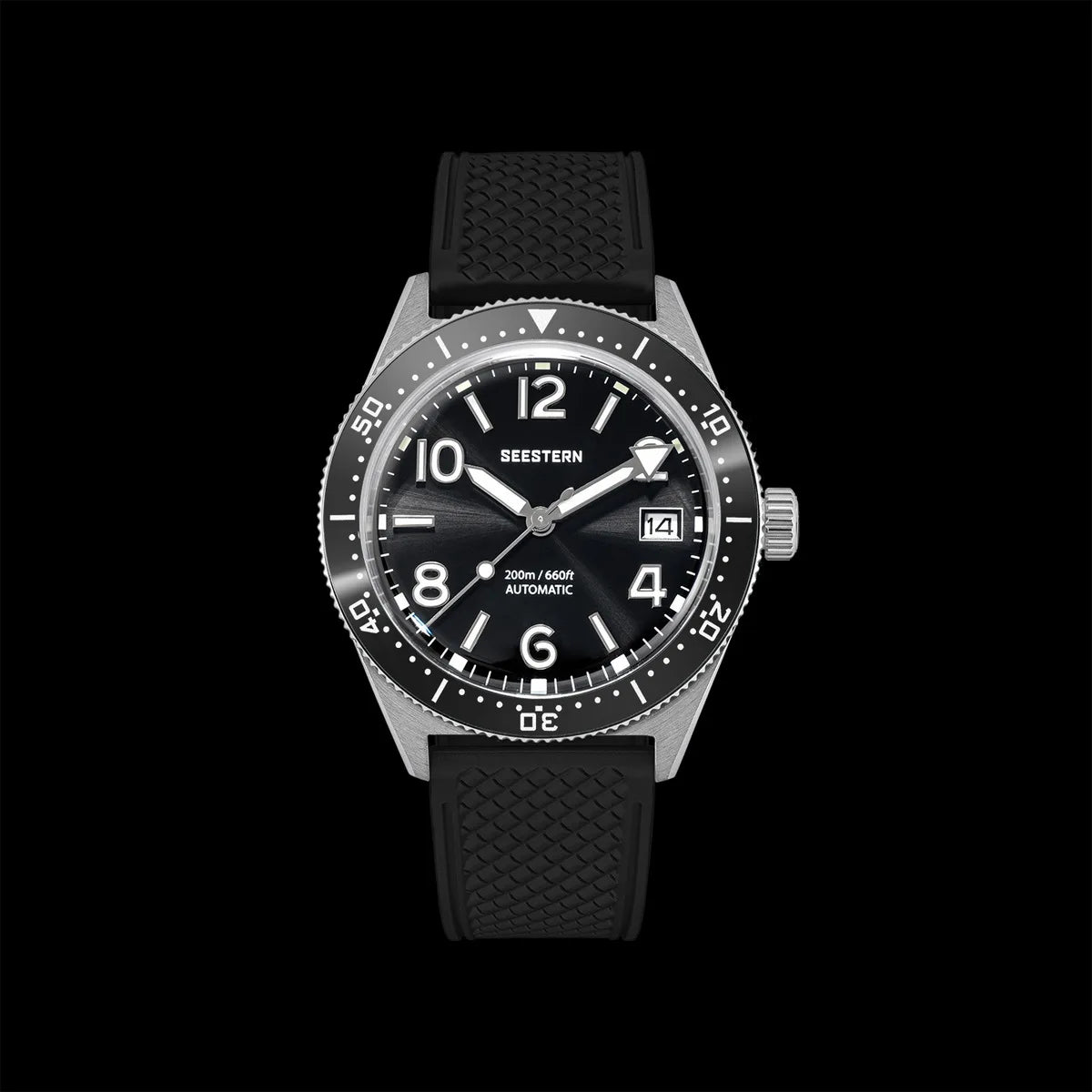 SEESTERN Diver Men Watch Automatic Mechanical Wristwatches NH35 Movement Ceramic Bezel 20Bar Waterproof Sapphire Luminou S434-2