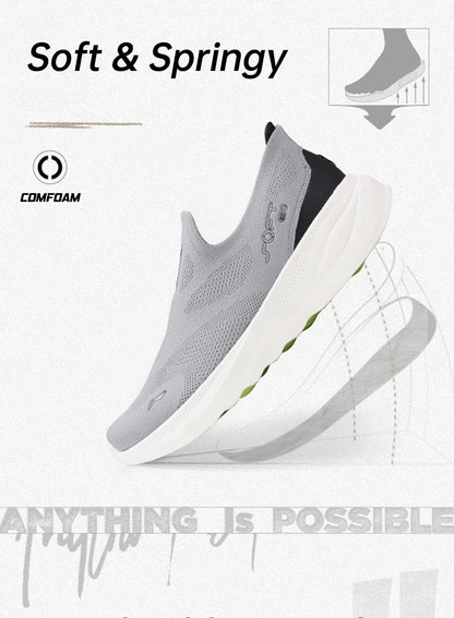 Moški natikači za hojo Li-Ning SOFT GO 2 KNIT – udobni, stabilni športni copati iz mrežastega materiala z blaženjem za vsakodnevni tek in prosti čas AGLV017