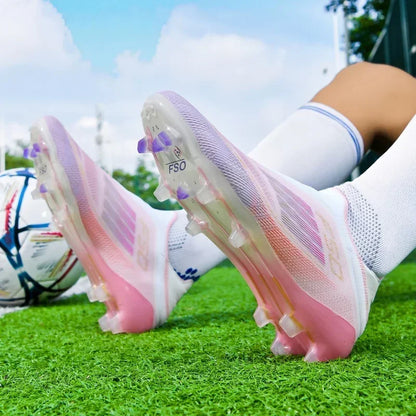 Nouvelles chaussures de football pour hommes, crampons longs antidérapants pour adultes, chaussures de sport pour garçons, crampons d'entraînement en plein air, respirantes et confortables