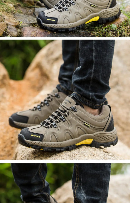 BONA nyhed i klassisk stil – vandresko til mænd med snørebånd, sportssko til mænd, udendørs jogging-, trekking- og sneakersko