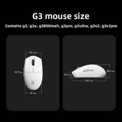 Mouse wireless MCHOSE G3 V2 PRO Bluetooth Tri Mode, ergonomic, ușor, pentru laptop, birou, gaming și accesorii pentru computer