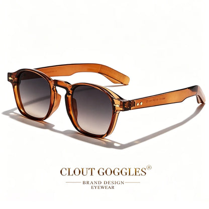 CLOUT GOGGLES Fashion Personality Rivet Sunglasses Women Men Square Frame Outdoor Travel Ultraviolet Protection Sun Glasses