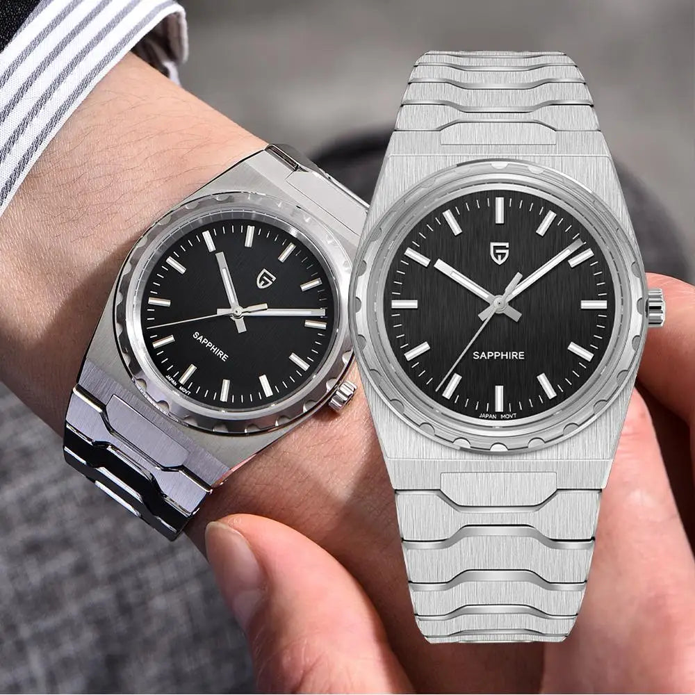PAGANI DESIGN Men's Quartz Watches Ultra-Thin 7mm Series 222 Sapphire Stainless Steel Waterproof Watches for Man reloj hombre