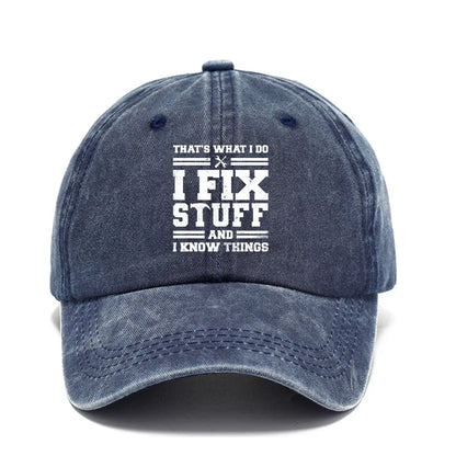 FOCUS Print Cap Washed Cotton Adjustable Classic Style Baseball Cap, Sports Duckbill Hat for Men and Women