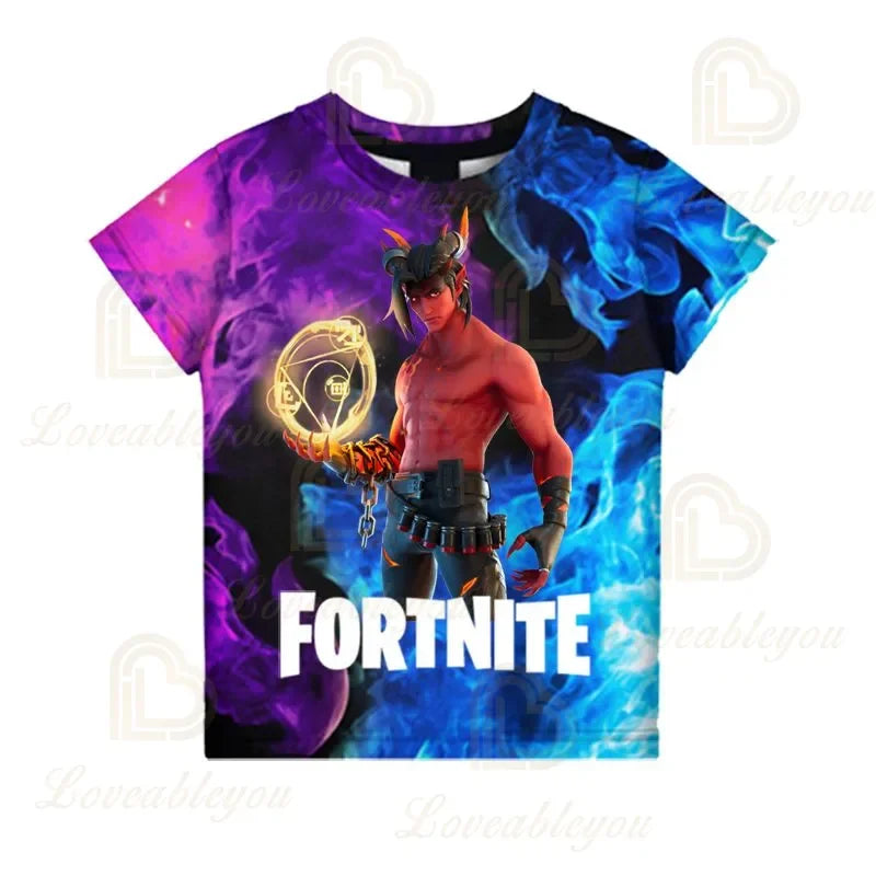 Παιδικό T-shirt Fortnite Victory Game 3D, ρούχο για μωρά, στυλ Harajuku, χαριτωμένο μπλουζάκι Battle Royale Hero για αγόρια και κορίτσια